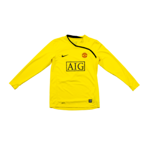 Manchester United Torwarttrikot 2007/08 Gelb LS