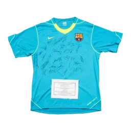 FC Barcelona Auswärtstrikot 2007/08 – Team-Signaturen