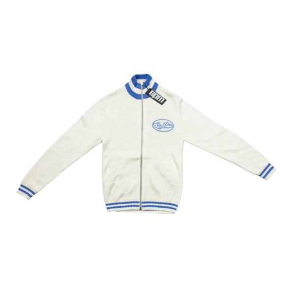 Six Pm Zip-Up Track Jacket Weiß/Blau