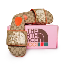 The North Face x Gucci Monogram Slides
