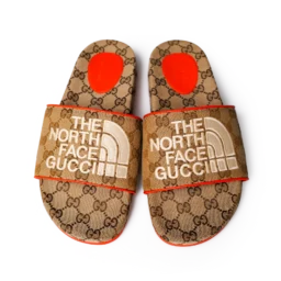 The North Face x Gucci Monogram Slides
