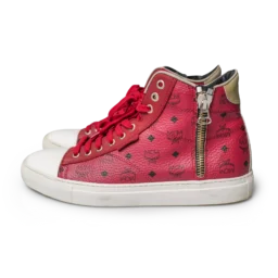 MCM Visetos High-Top Sneaker Rot