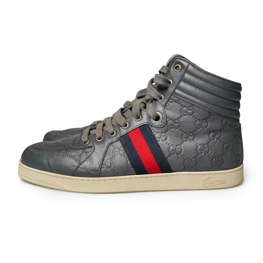 Gucci GG Web High-Top Sneaker Grau