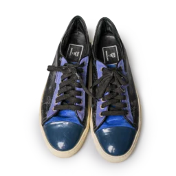 MCM Visetos Low-Top Sneaker Blau/Schwarz