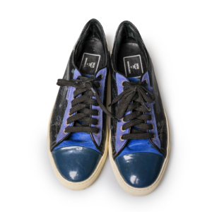 MCM Visetos Low-Top Sneaker Blau/Schwarz