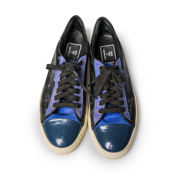 DO01061358 MCM Visetos Low-Top Sneaker Blau/Schwarz