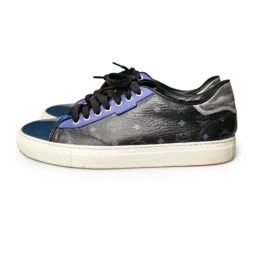 MCM Visetos Low-Top Sneaker Blau/Schwarz