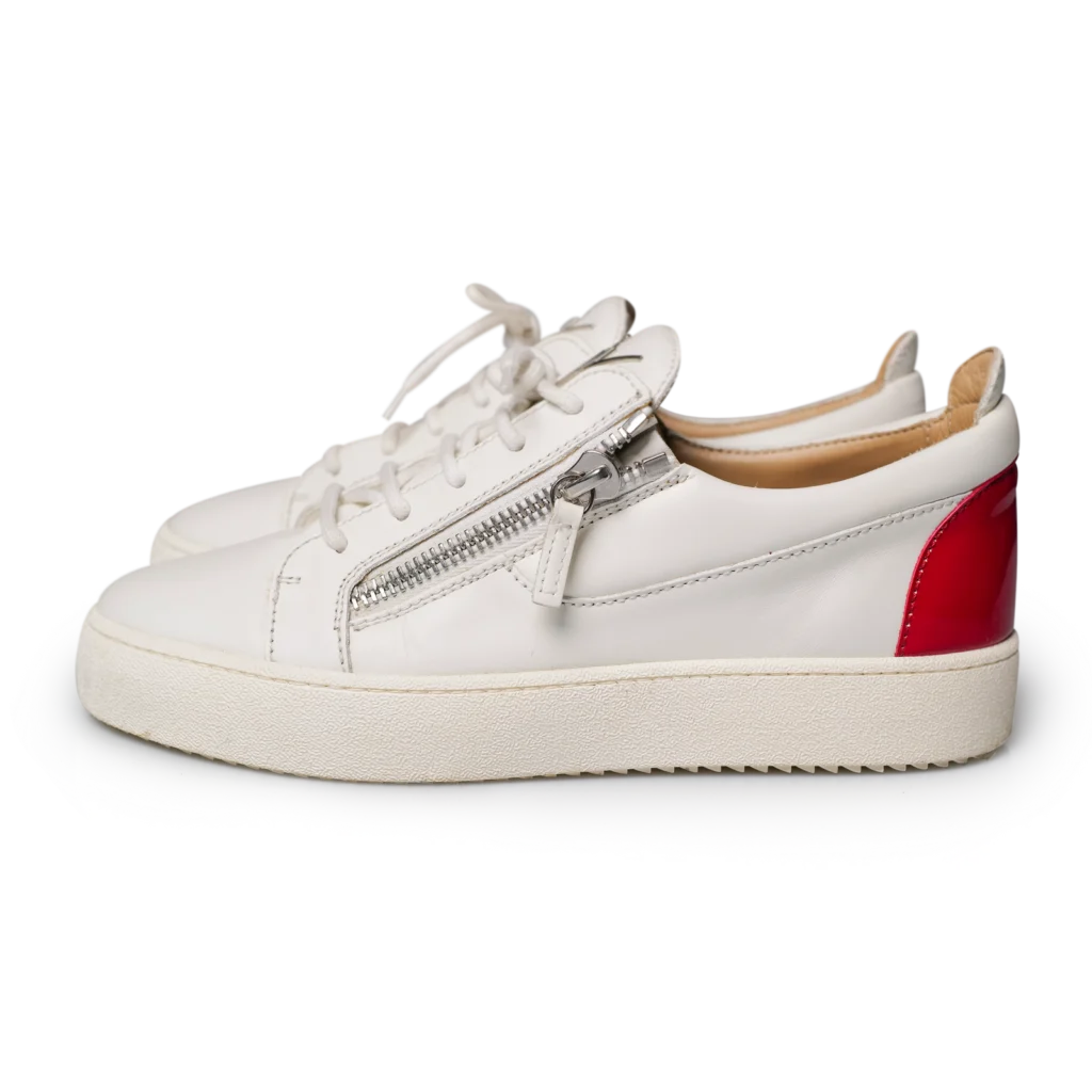 Giuseppe Zanotti Signature Low-Top Sneaker Weiß/Rot