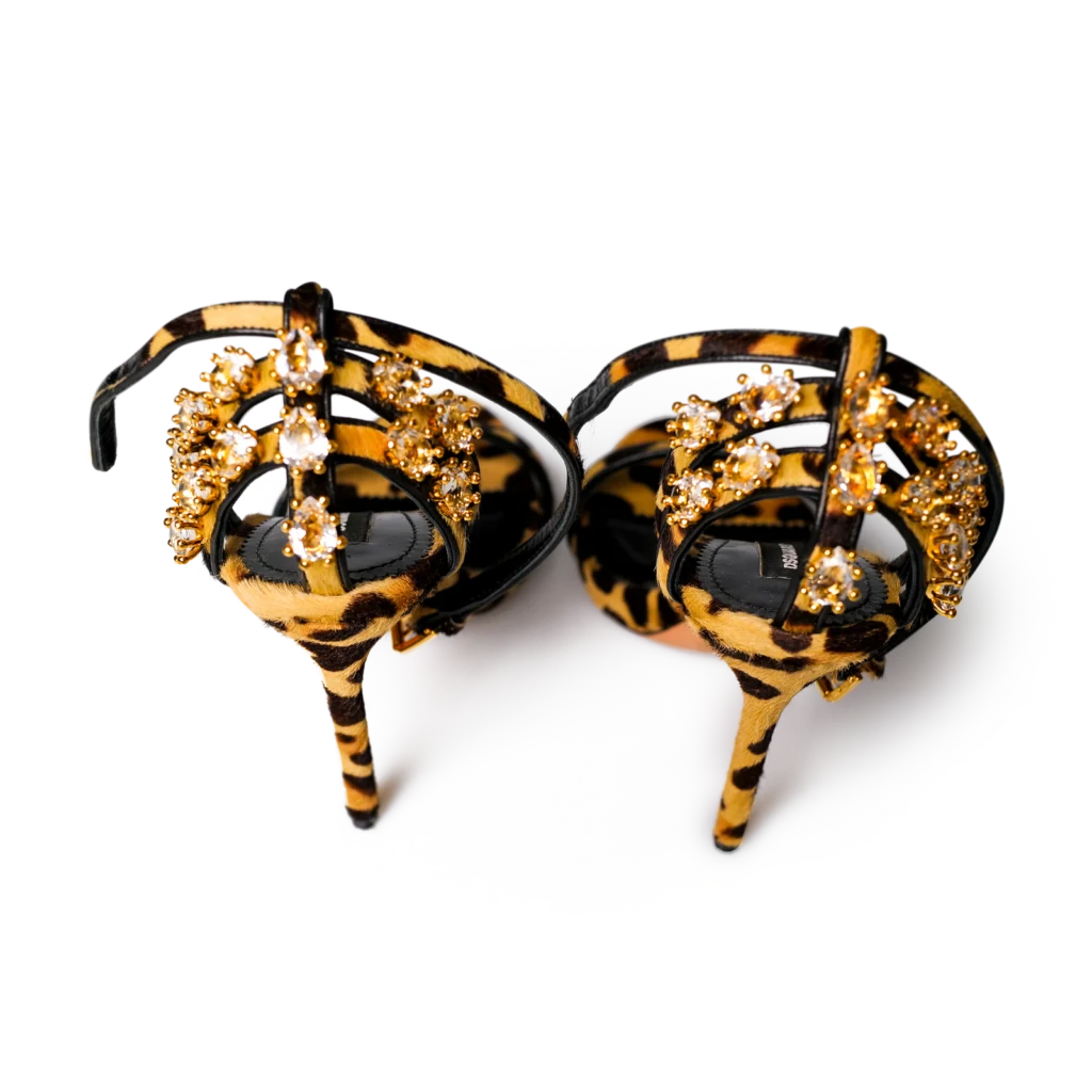 Dsquared2 Leopard Crystal High Heels