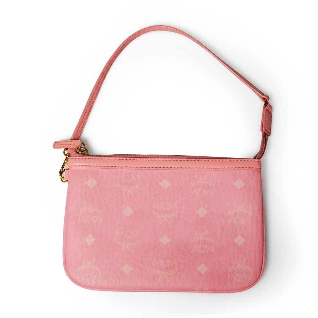 MCM Visetos Schultertasche Rosa klein
