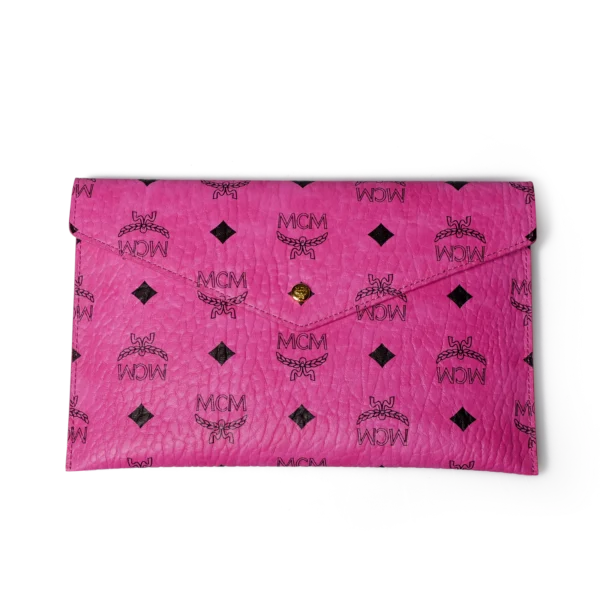 MCM Visetos Envelope Clutch Pink