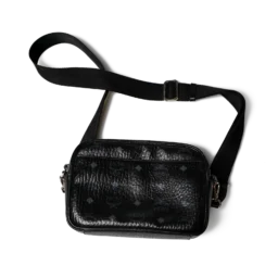 MCM Visetos Crossbody Bag Black