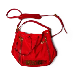 Moschino Red Signature Shoulder Bag