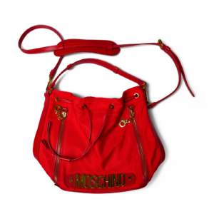Moschino Red Signature Shoulder Bag