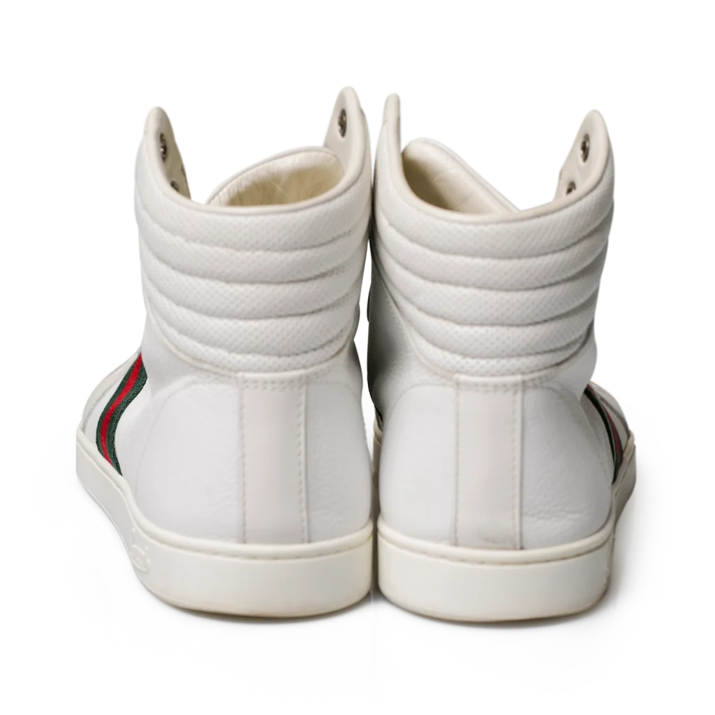Gucci Web High-Top Sneaker Weiß