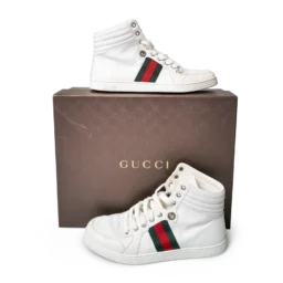 Gucci Web High-Top Sneaker Weiß
