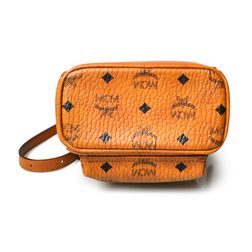 MCM Stark Mini Visetos Backpack Cognac