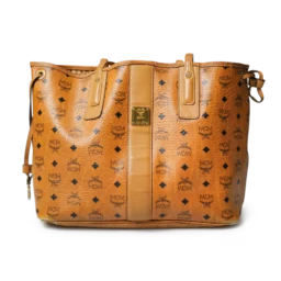 MCM Visetos Bucket Bag Cognac
