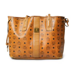 DO01061513 MCM Visetos Bucket Bag Cognac