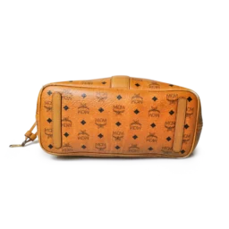 MCM Visetos Bucket Bag Cognac