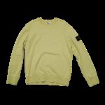Stone Island Crewneck Sweatshirt Hellgelb mit Kompass-Badge