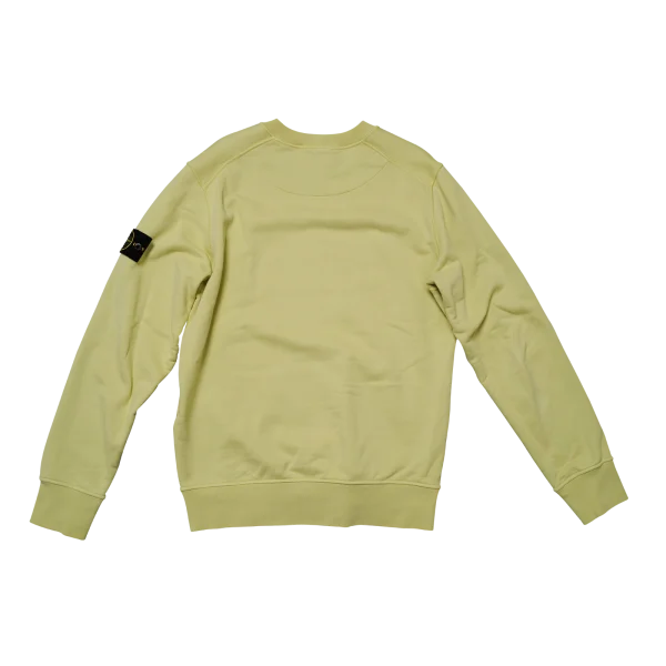 Stone Island Crewneck Sweatshirt Hellgelb mit Kompass-Badge