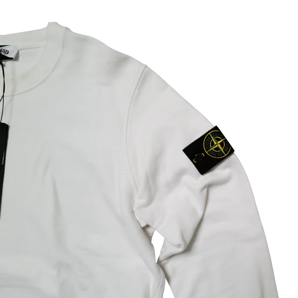 Stone Island Crewneck Sweatshirt Off-White mit Kompass-Badge