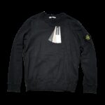 DO01062358-1 Stone Island Crewneck Sweatshirt Schwarz mit Kompass-Badge