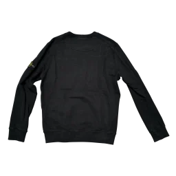 DO01062360-1 Stone Island Crewneck Sweatshirt Schwarz mit Kompass-Badge
