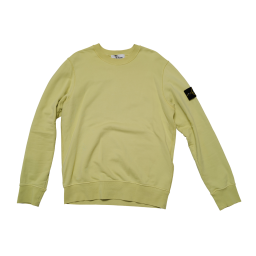 Stone Island Crewneck Sweatshirt Hellgelb mit Kompass-Badge