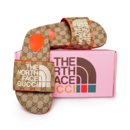 The North Face x Gucci Monogram Slides