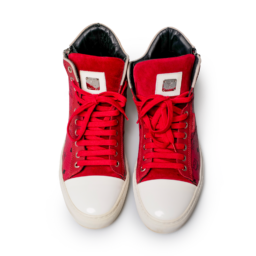 MCM Visetos High-Top Sneaker Rot