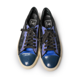 MCM Visetos Low-Top Sneaker Blau/Schwarz