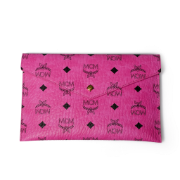 MCM Visetos Envelope Clutch Pink