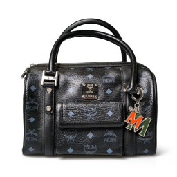 MCM Visetos Boston Bag Schwarz